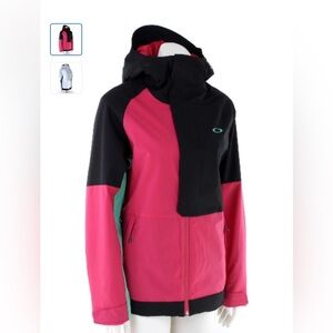 Oakley Womens Ski/Snowboard Jacket Camelia Black/Pink size Large